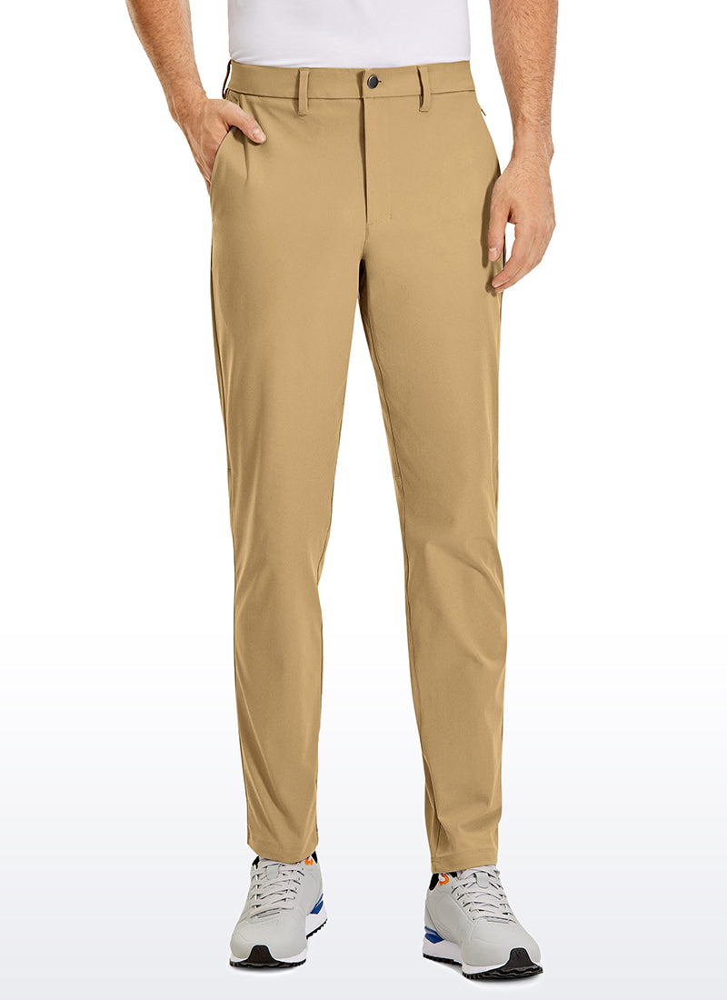 CRZ YOGA Man's All-Day Comfy Quick Dry Pocket Golf Pant 36” Khaki Sand