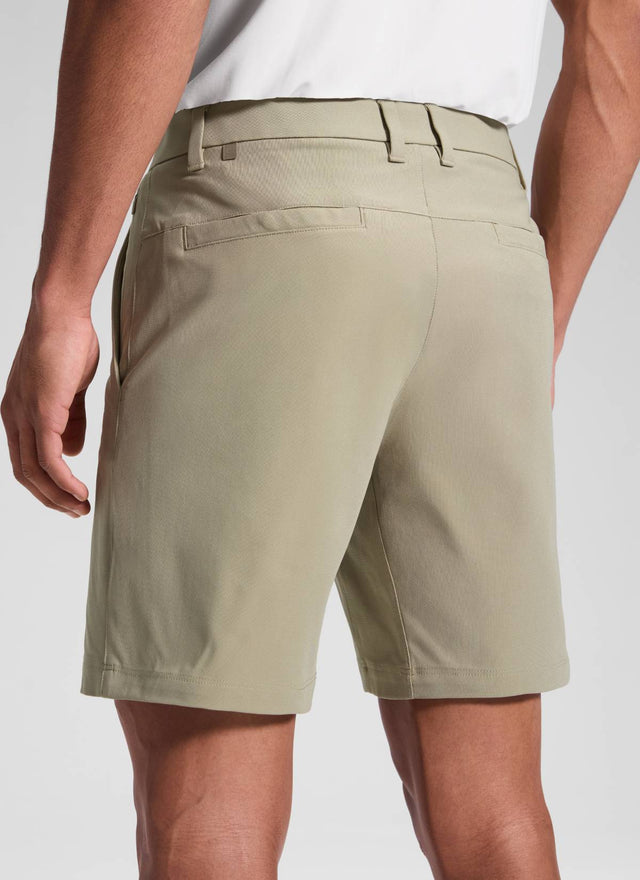 CRZ YOGA Men's Work Classic Fit All-Day Comfort Golf Shorts Pocket 7'' Khali Barley