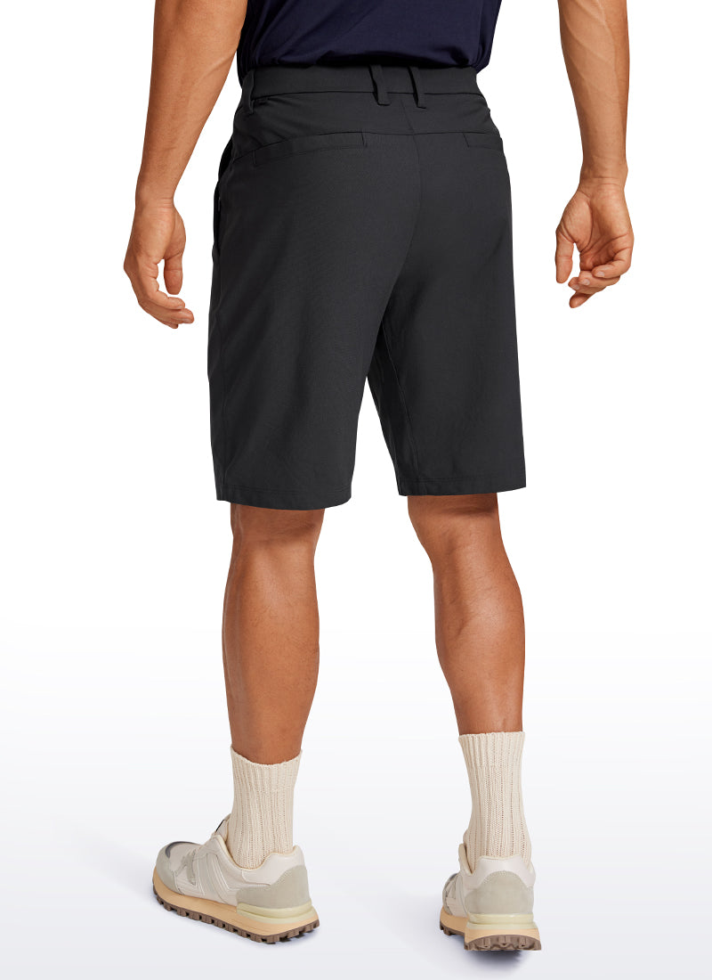 CRZ YOGA Men's Work Classic Fit All-Day Comfort Golf Shorts Pocket 9'' Ink Gray @model_info:A