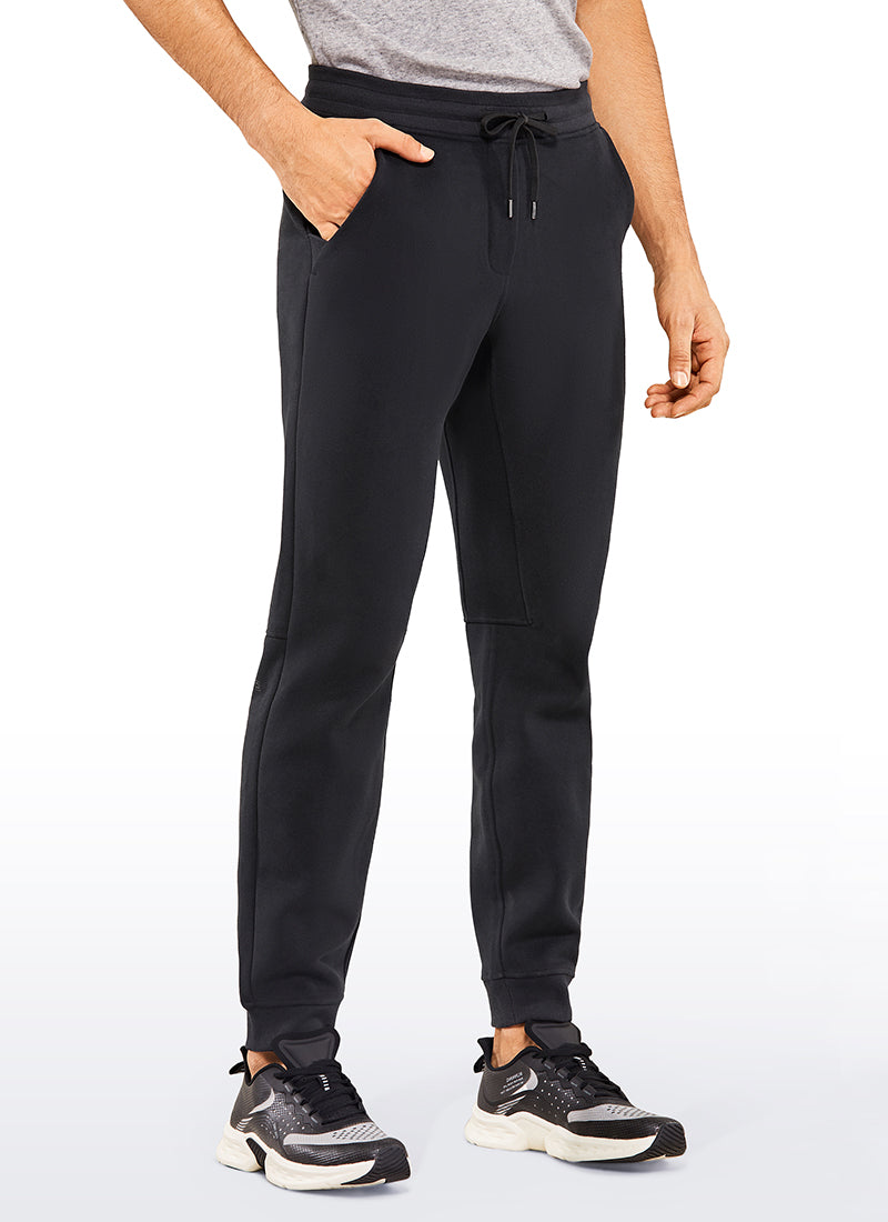 CRZ YOGA Men's Train Relaxed Fit Cotton Fleece Lined Joggers 29'' Gull Gray