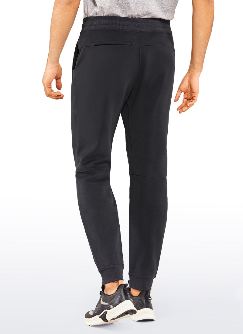 CRZ YOGA Men's Train Relaxed Fit Cotton Fleece Lined Joggers 29'' Gull Gray