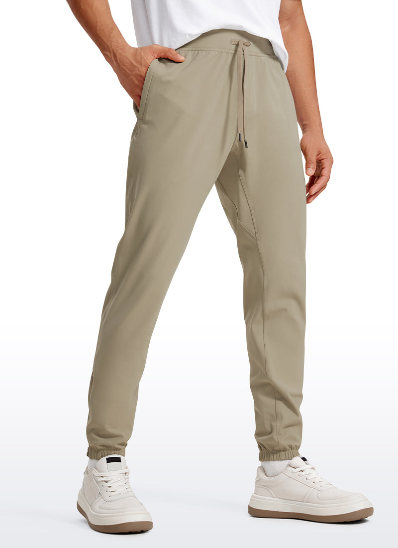 CRZ YOGA Men's Run Slim Fit On the Travel Joggers 30''- Ankle Zipper Khali Barley @model_info:Jhony