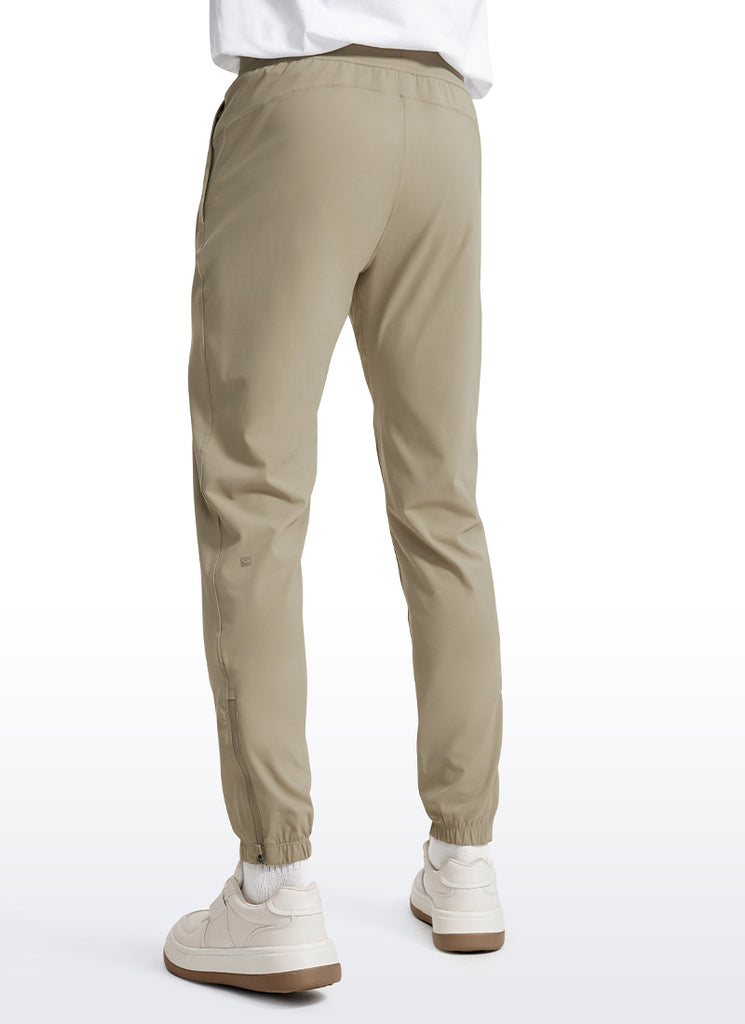 CRZ YOGA Men's Run Slim Fit On the Travel Joggers 30''- Ankle Zipper Cliff Ash