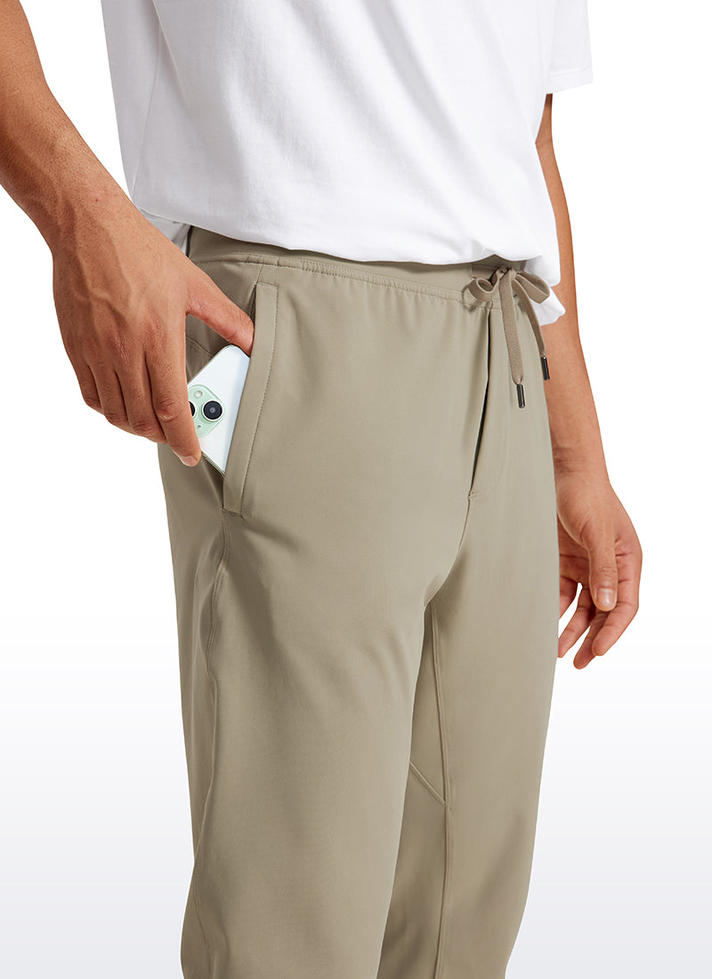 CRZ YOGA Men's Run Slim Fit On the Travel Joggers 30''- Ankle Zipper Khali Barley @model_info:Jhony