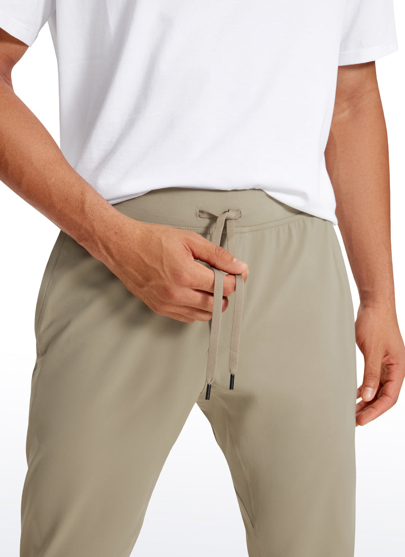 CRZ YOGA Men's Run Slim Fit On the Travel Joggers 30''- Ankle Zipper Khali Barley
