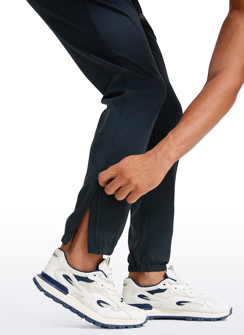 CRZ YOGA Men's Run Slim Fit On the Travel Joggers 30''- Ankle Zipper True Navy