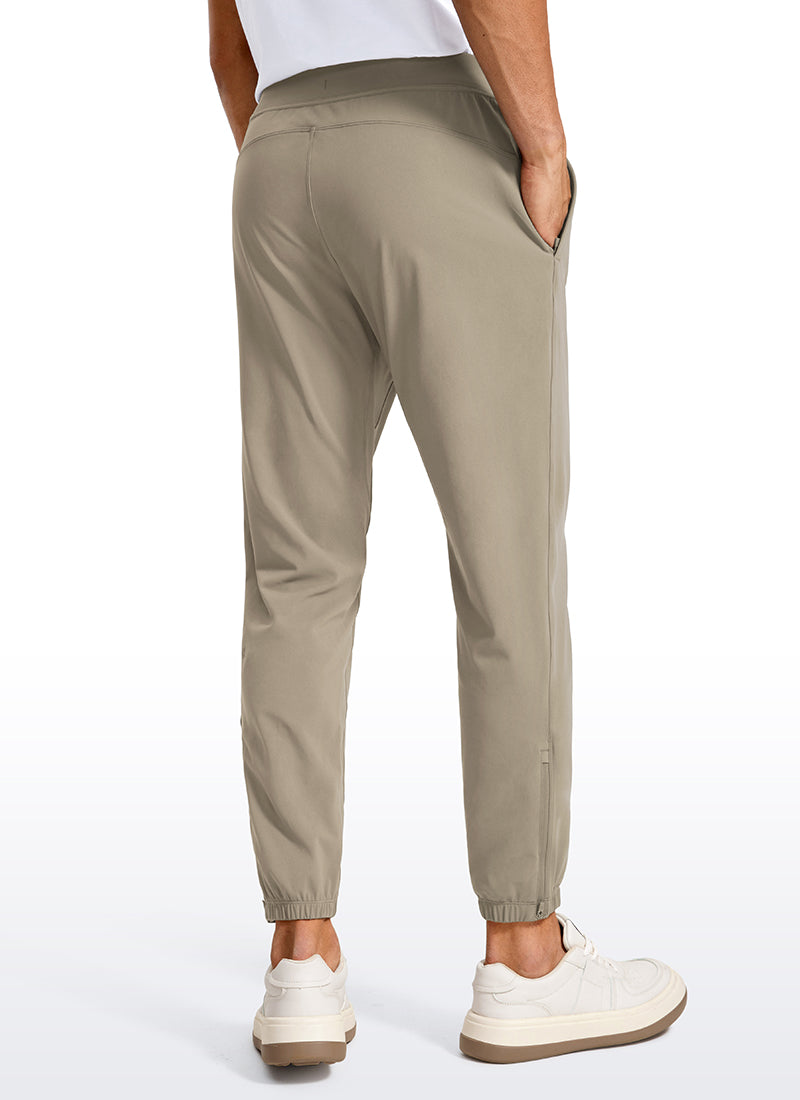 CRZ YOGA Men's Run Slim Fit On the Travel Joggers 28''- Ankle Zipper Khali Barley @model_info:Jhony