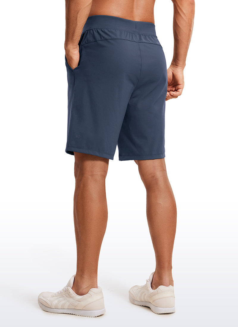 CRZ YOGA Men's Train Relaxed Fit On the Travel Linerless Shorts 9'' Electric Blue