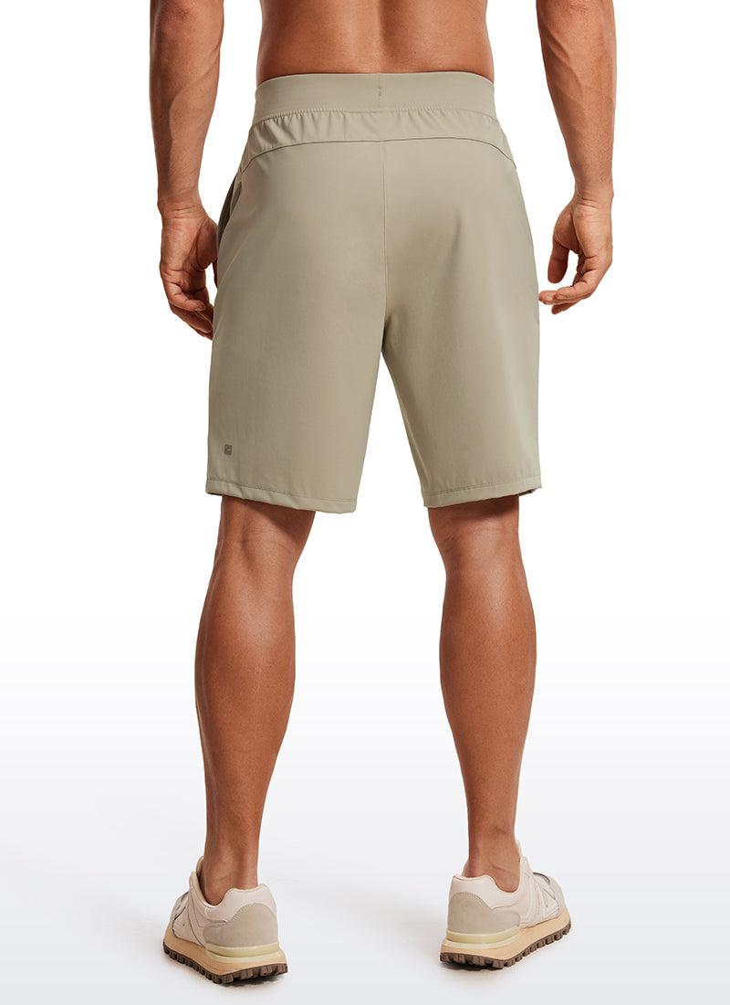 CRZ YOGA Men's Train Relaxed Fit On the Travel Linerless Shorts 9'' Khali Barley