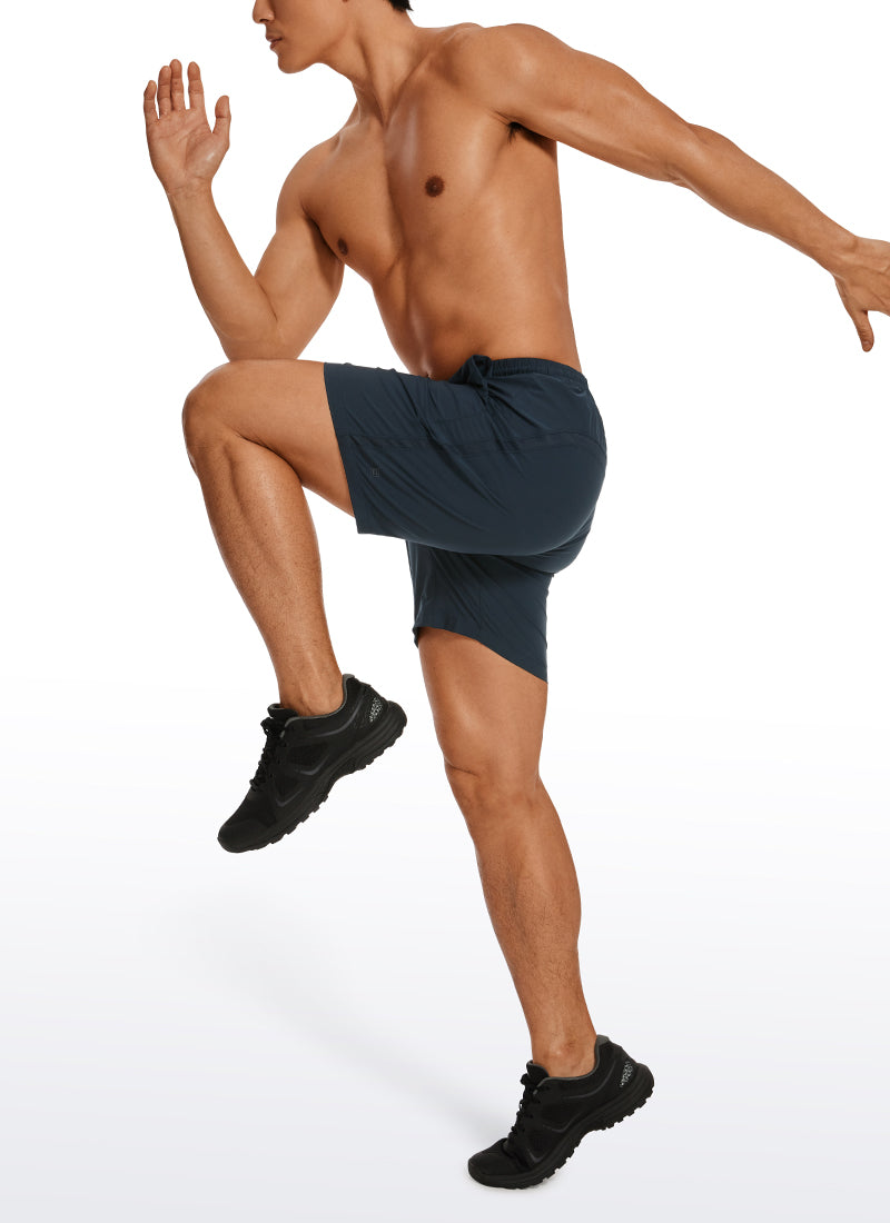 CRZ YOGA Men's Running Ultra-Light Linerless Shorts 7'' True Navy