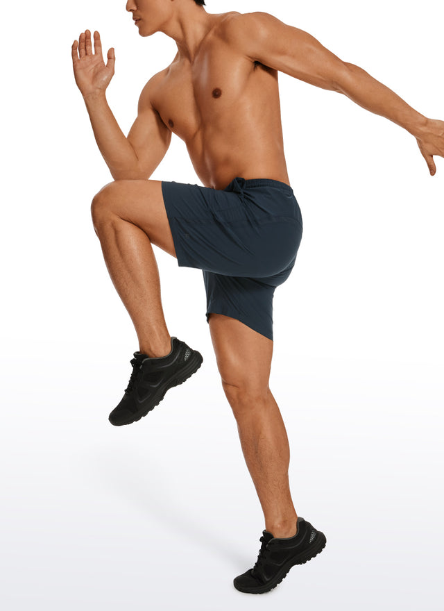 CRZ YOGA Men's Running Ultra-Light Linerless Shorts 7'' True Navy