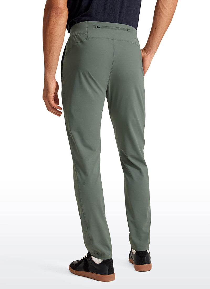CRZ YOGA Men's Train Relaxed Fit On the Travel Pants 30'' Grey Sage