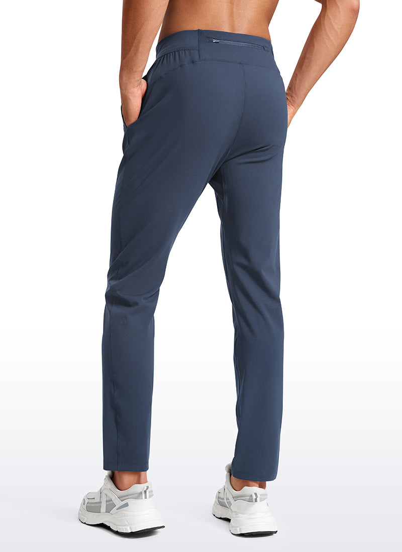 CRZ YOGA Men's Train Relaxed Fit On the Travel Pants 30'' Electric Blue @model_info:Jhony