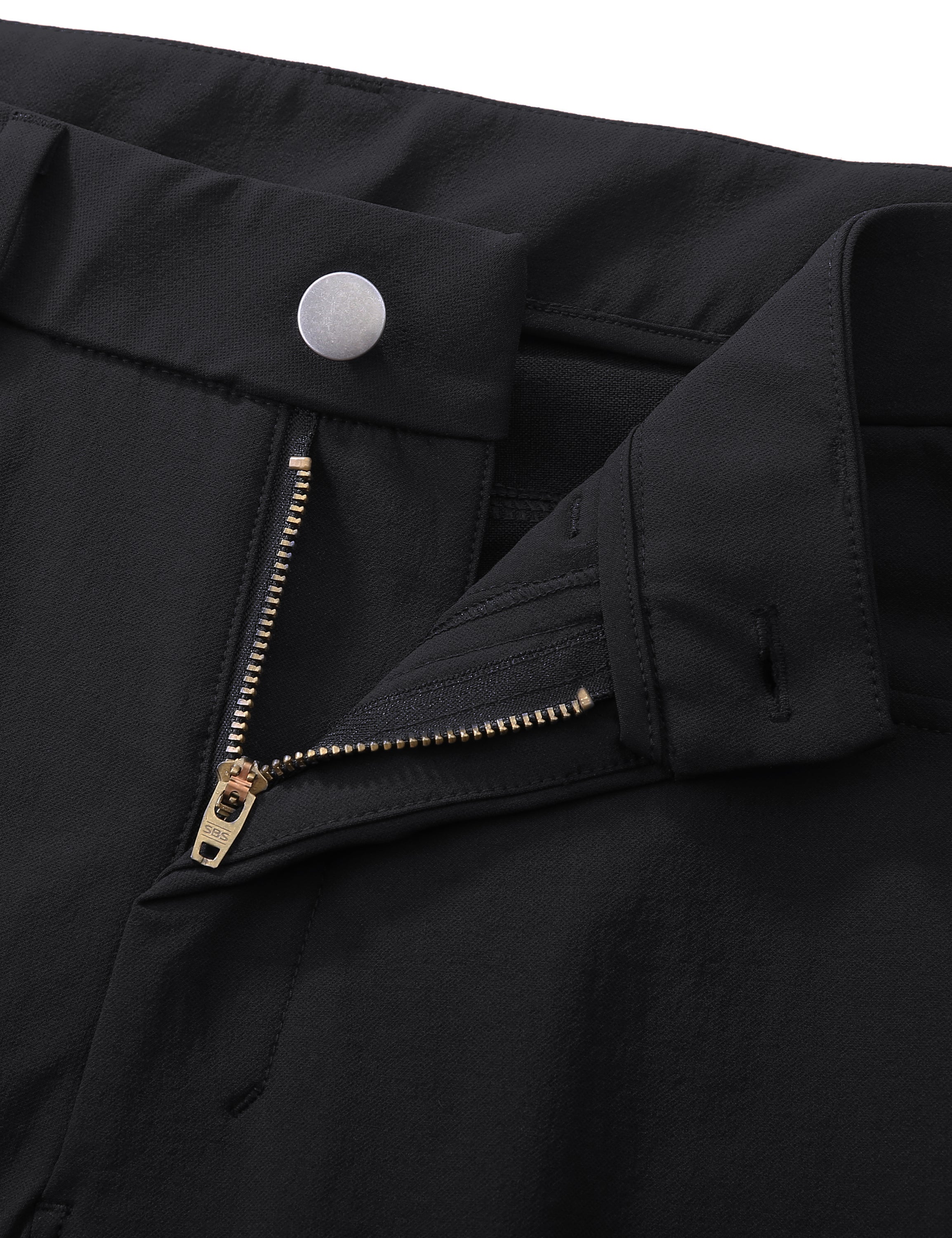 CRZ YOGA Men's Lightweight Casual All Day Comfy Quick Dry Pant (5 pockets) Black @model_info:M
