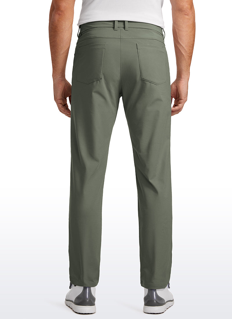 CRZ YOGA Men's Lightweight Casual All Day Comfy Quick Dry Pant (5 pockets) Light Army Green