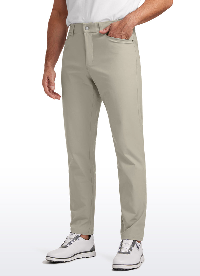 CRZ YOGA Mens Work Slim Fit All-Day Comfort Golf Pants 5 Pockets 32'' Khali Barley