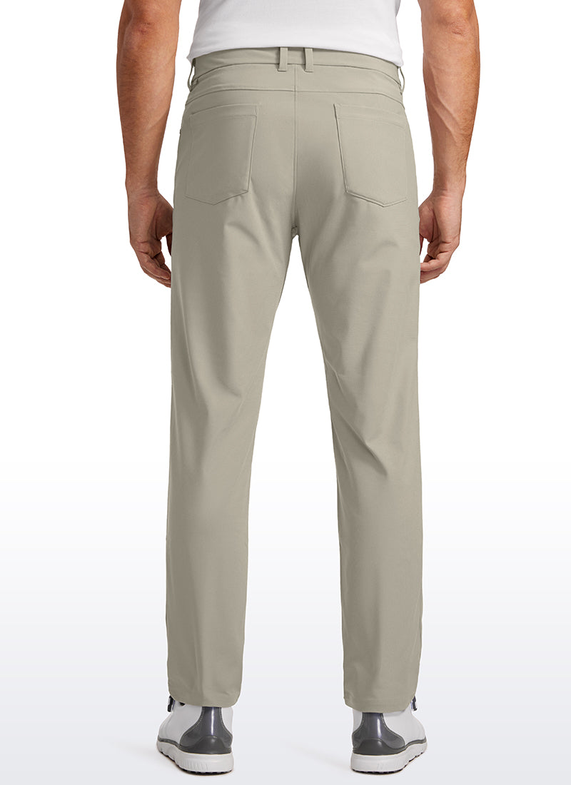 CRZ YOGA Mens Work Slim Fit All-Day Comfort Golf Pants 5 Pockets 32'' Khali Barley