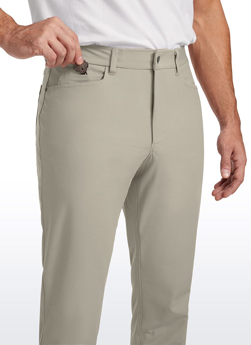 CRZ YOGA Mens Work Slim Fit All-Day Comfort Golf Pants 5 Pockets 34'' Khali Barley