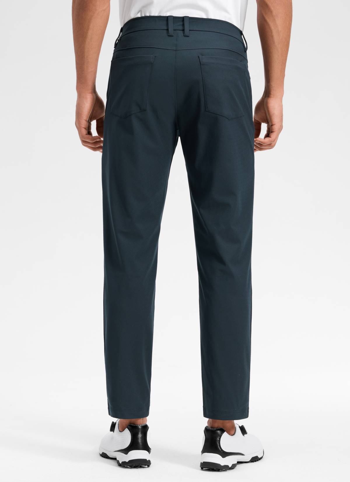CRZ YOGA Mens Work Slim Fit All-Day Comfort Golf Pants 5 Pockets 30'' True Navy @model_info:Rafael