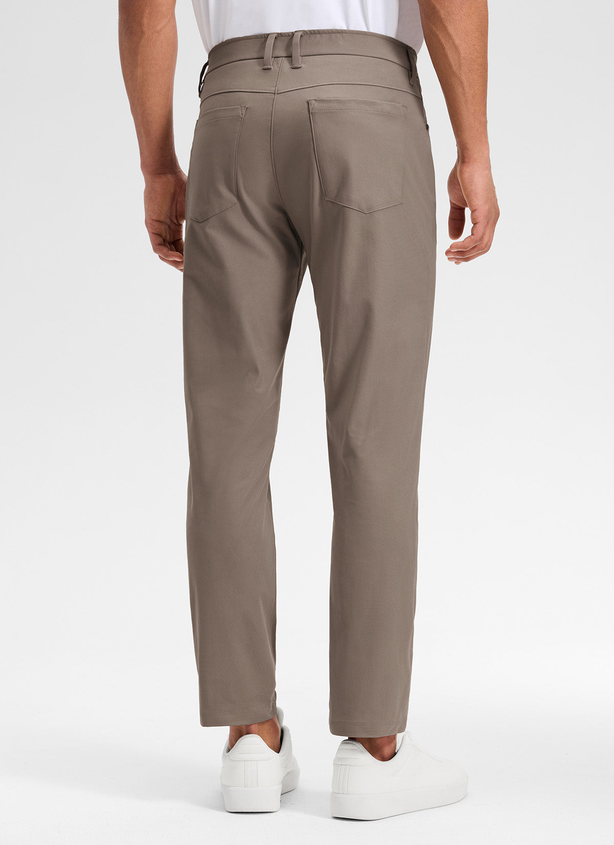 CRZ YOGA Mens Work Slim Fit All-Day Comfort Golf Pants 5 Pockets 32'' Nomad Grey