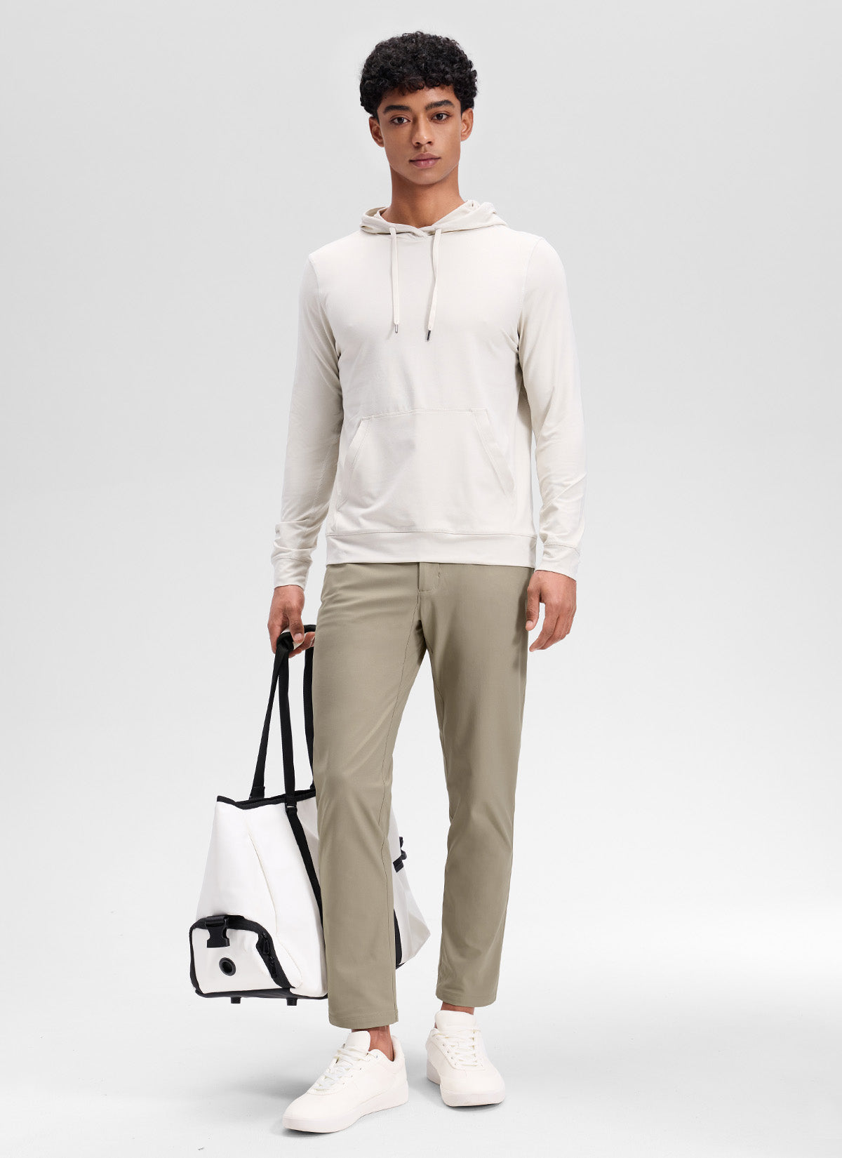 CRZ YOGA Mens Work Slim Fit All-Day Comfort Golf Pants 5 Pockets 32'' Oak