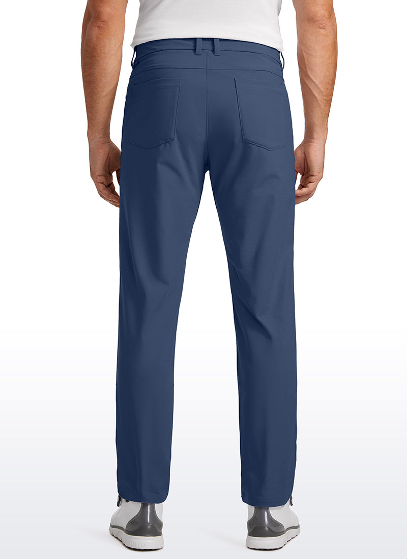 CRZ YOGA Mens Work Slim Fit All-Day Comfort Golf Pants 5 Pockets 34'' Electric Blue