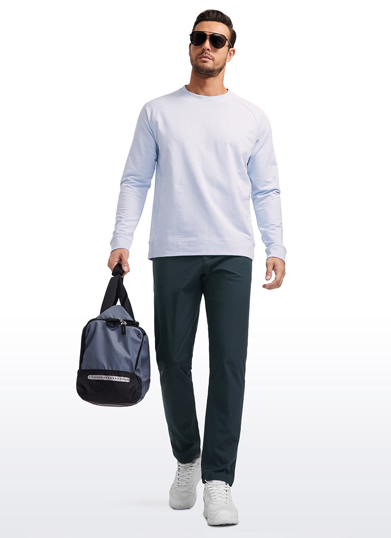 CRZ YOGA Mens Work Slim Fit All-Day Comfort Golf Pants 5 Pockets 34'' True Navy