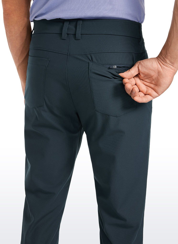 CRZ YOGA Mens Work Slim Fit All-Day Comfort Golf Pants 5 Pockets 34'' True Navy