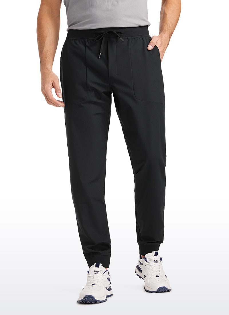 CRZ YOGA Mens Work Slim Fit All-Day Comfort Golf Joggers 30'' Black @model_info:IL