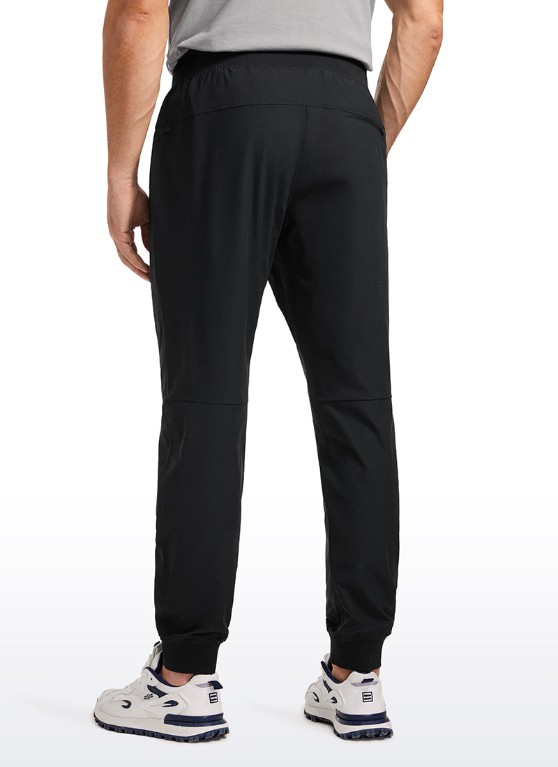CRZ YOGA Mens Work Slim Fit All-Day Comfort Golf Joggers 30'' Black