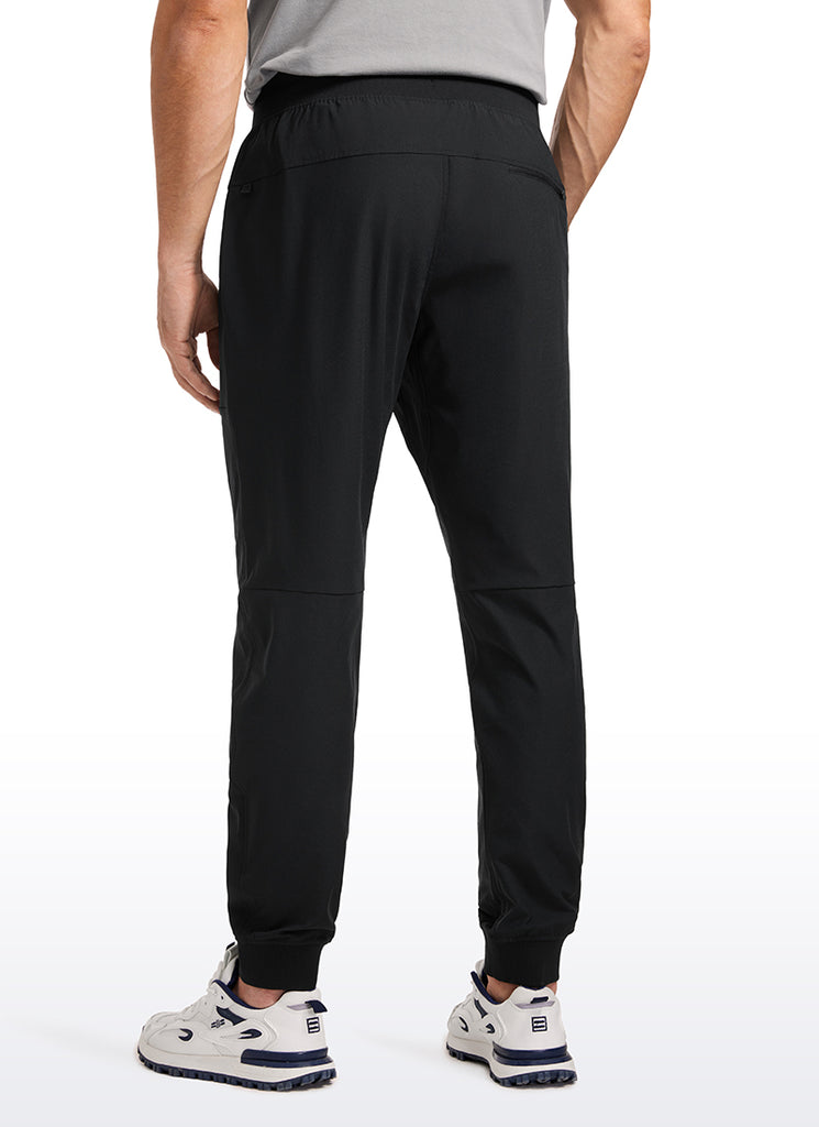 CRZ YOGA Mens Work Slim Fit All-Day Comfort Golf Joggers 30'' Black