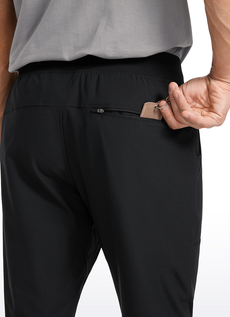 CRZ YOGA Mens Work Slim Fit All-Day Comfort Golf Joggers 30'' Black