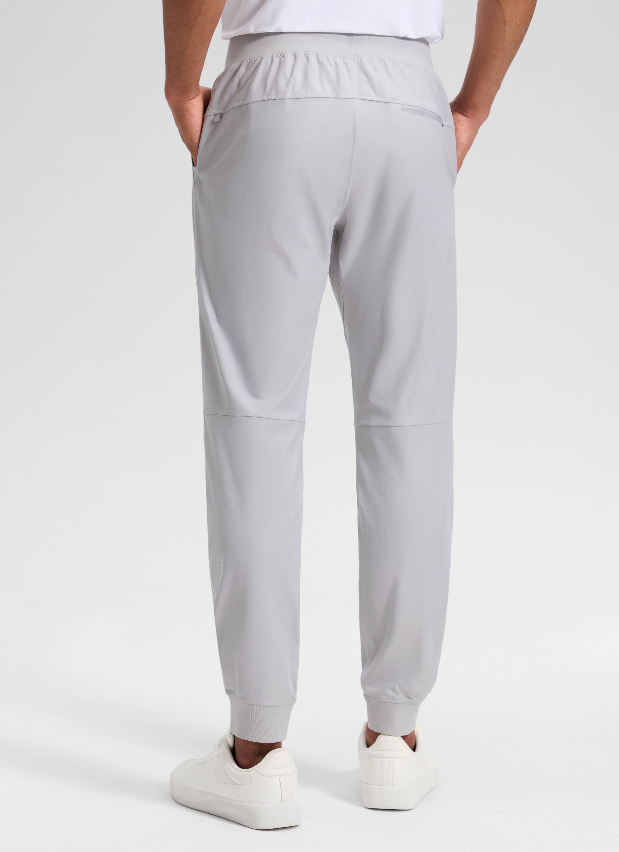 CRZ YOGA Mens Work Slim Fit All-Day Comfort Golf Joggers 30'' Platinum Grey