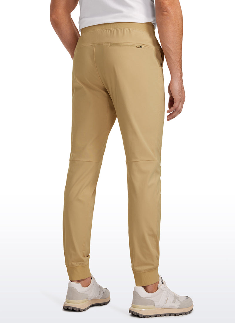 CRZ YOGA Mens Work Slim Fit All-Day Comfort Golf Joggers 30'' Khaki Sand @model_info:IL