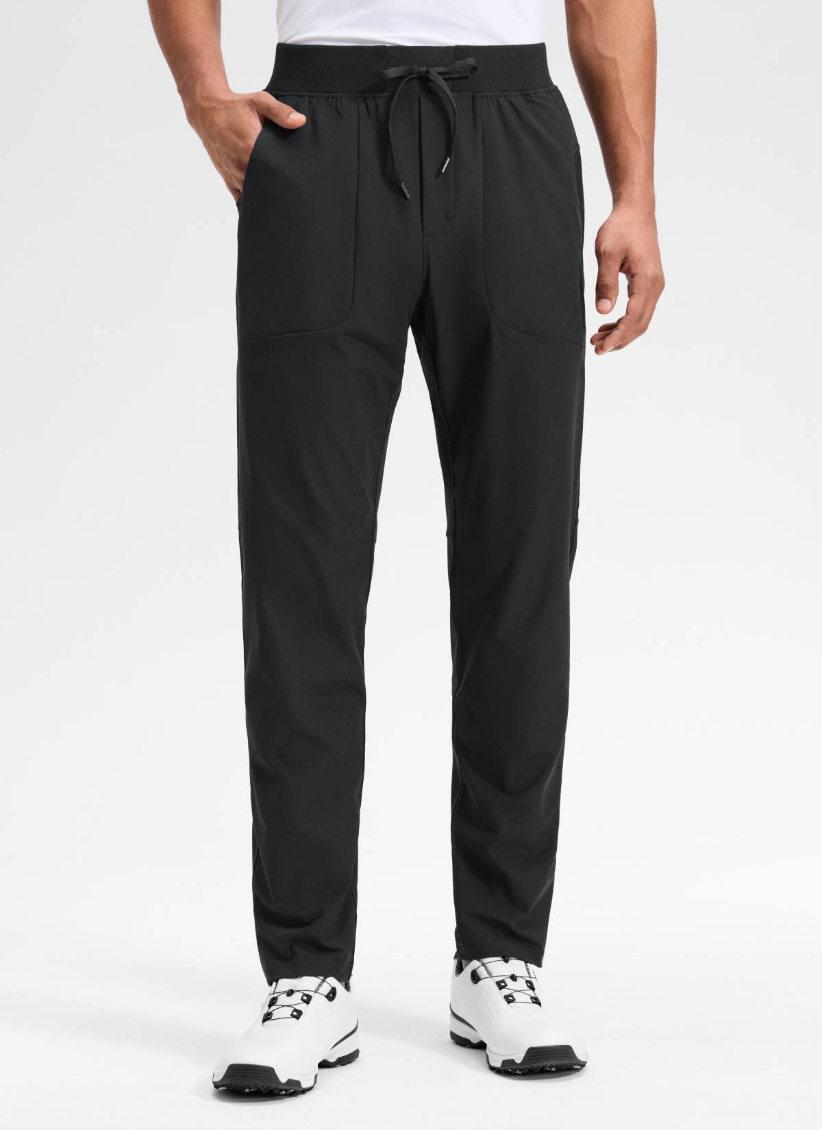 CRZ YOGA Men All Day Comfy Quick Dry with Pockets Golf Pants 31'' Black