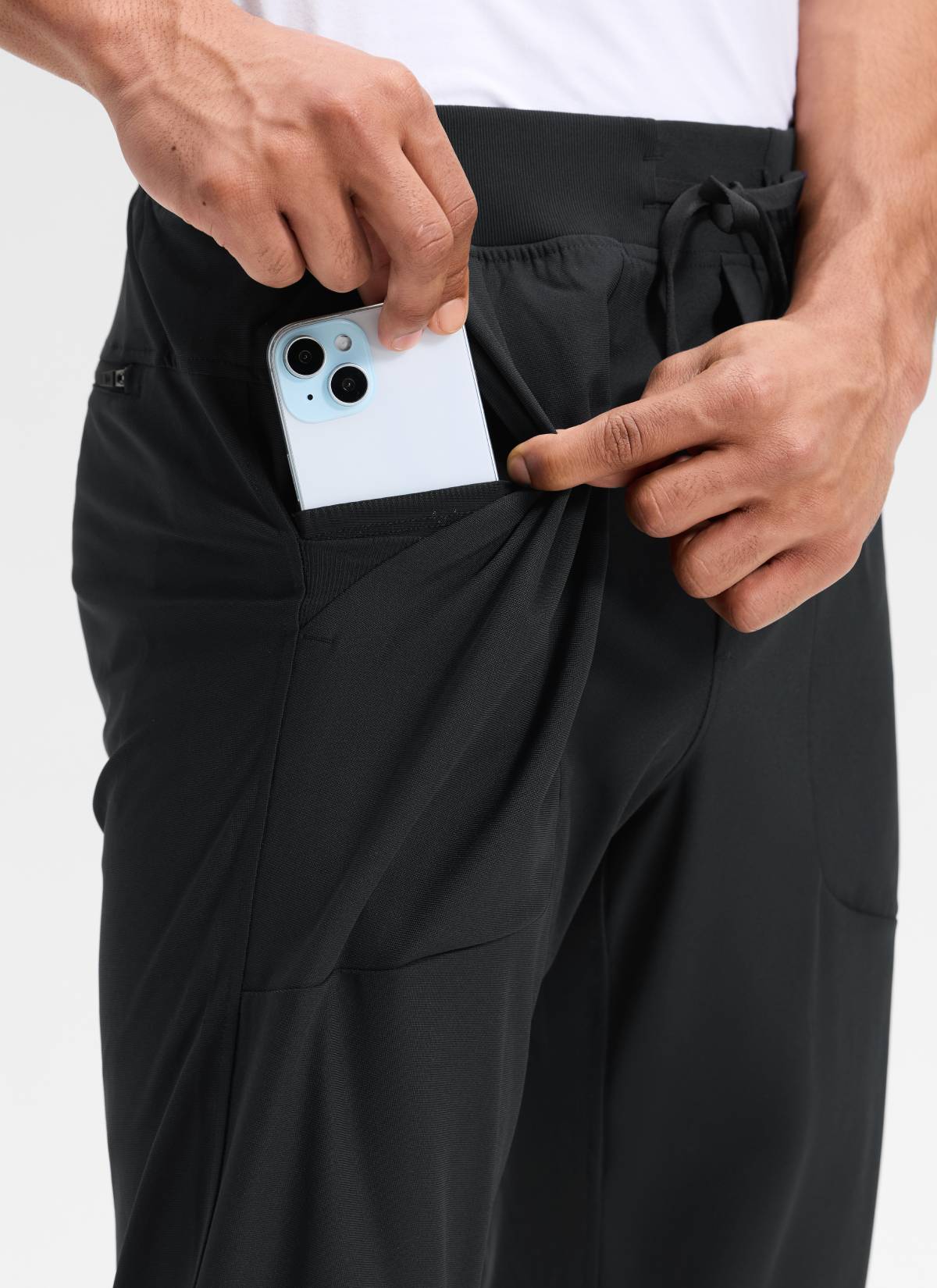CRZ YOGA Men All Day Comfy Quick Dry with Pockets Golf Pants 31'' Black