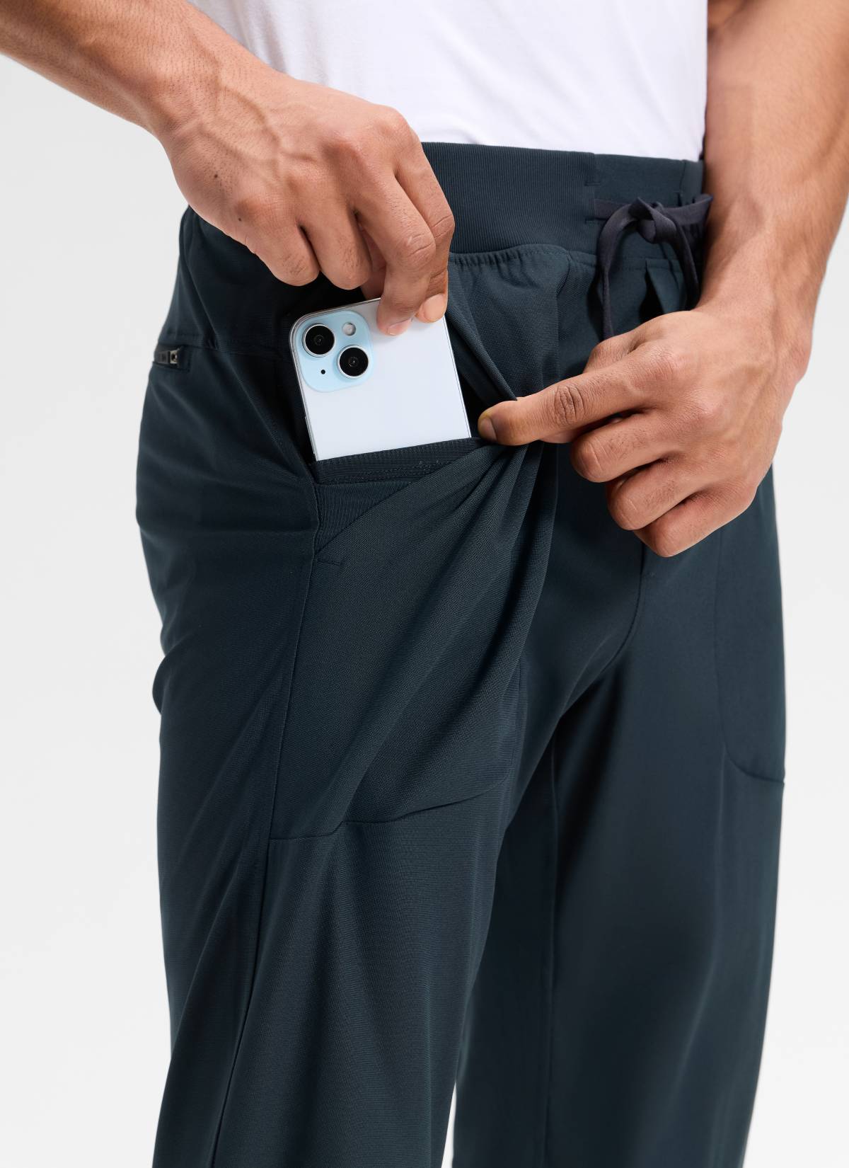CRZ YOGA Men All Day Comfy Quick Dry with Pockets Golf Pants 31'' True Navy