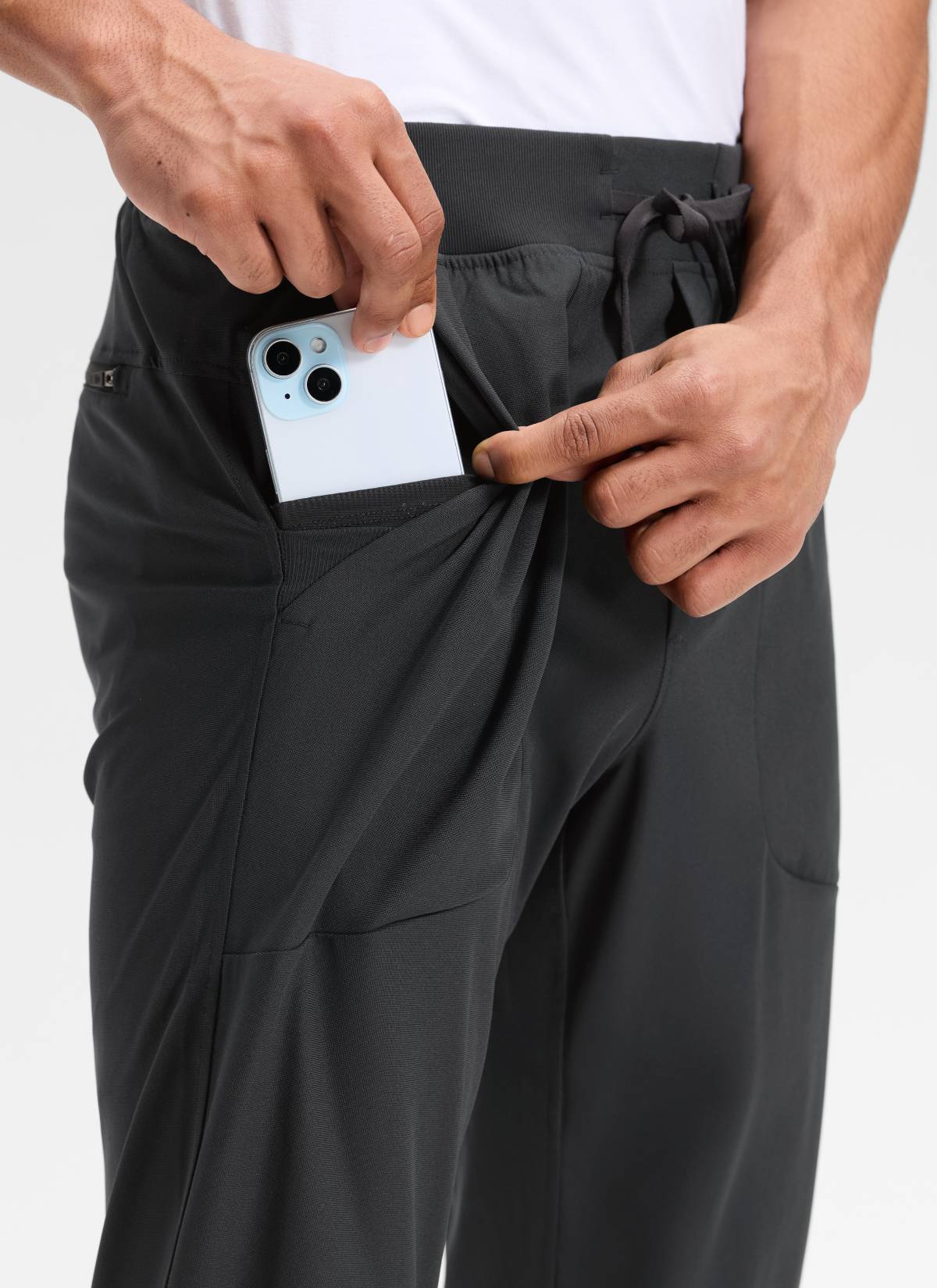 CRZ YOGA Men All Day Comfy Quick Dry with Pockets Golf Pants 31'' Ink Gray