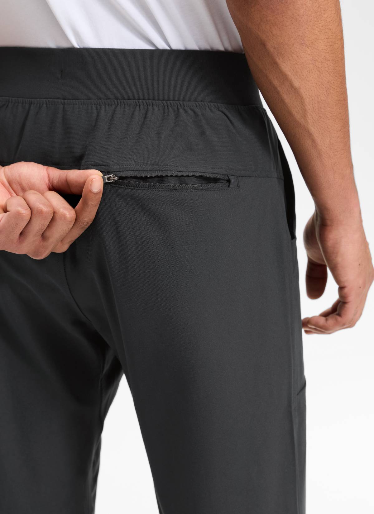CRZ YOGA Men All Day Comfy Quick Dry with Pockets Golf Pants 31'' Ink Gray