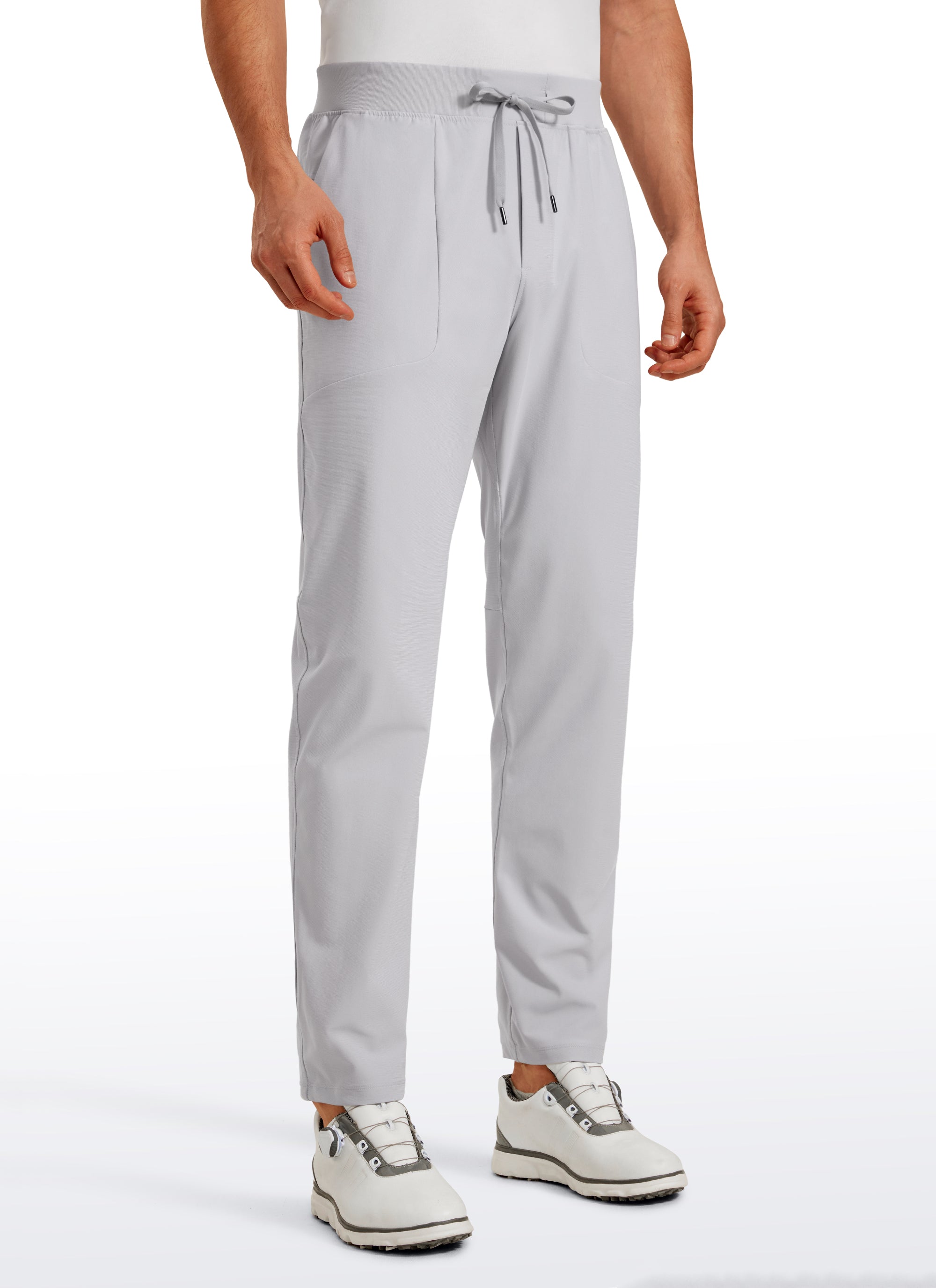CRZ YOGA Men All Day Comfy Quick Dry with Pockets Golf Pants 31'' Platinum Grey