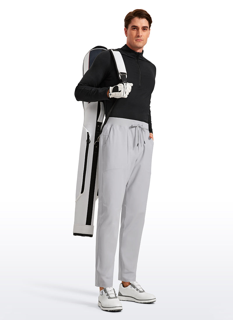 CRZ YOGA Men All Day Comfy Quick Dry with Pockets Golf Pants 31'' Platinum Grey