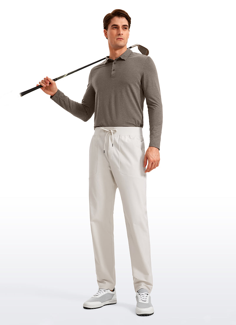 CRZ YOGA Men All Day Comfy Quick Dry with Pockets Golf Pants 31'' Milky White