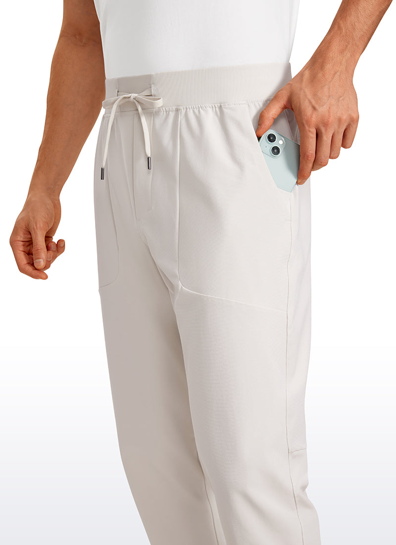 CRZ YOGA Men All Day Comfy Quick Dry with Pockets Golf Pants 31'' Milky White