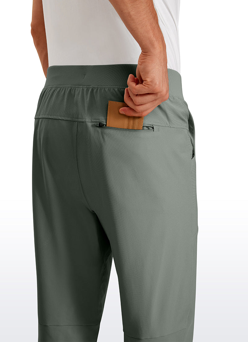 CRZ YOGA Men All Day Comfy Quick Dry with Pockets Golf Pants 31'' Grey Sage @model_info:G