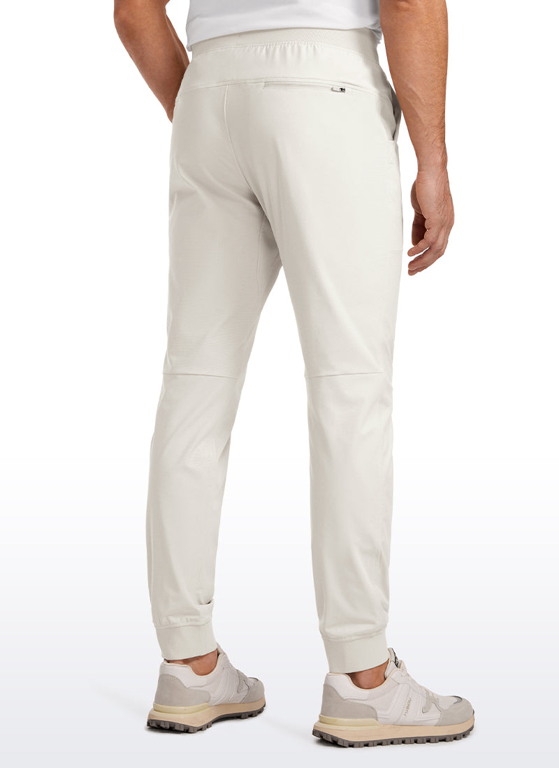 CRZ YOGA Mens Work Slim Fit All-Day Comfort Golf Joggers 30'' Milky White