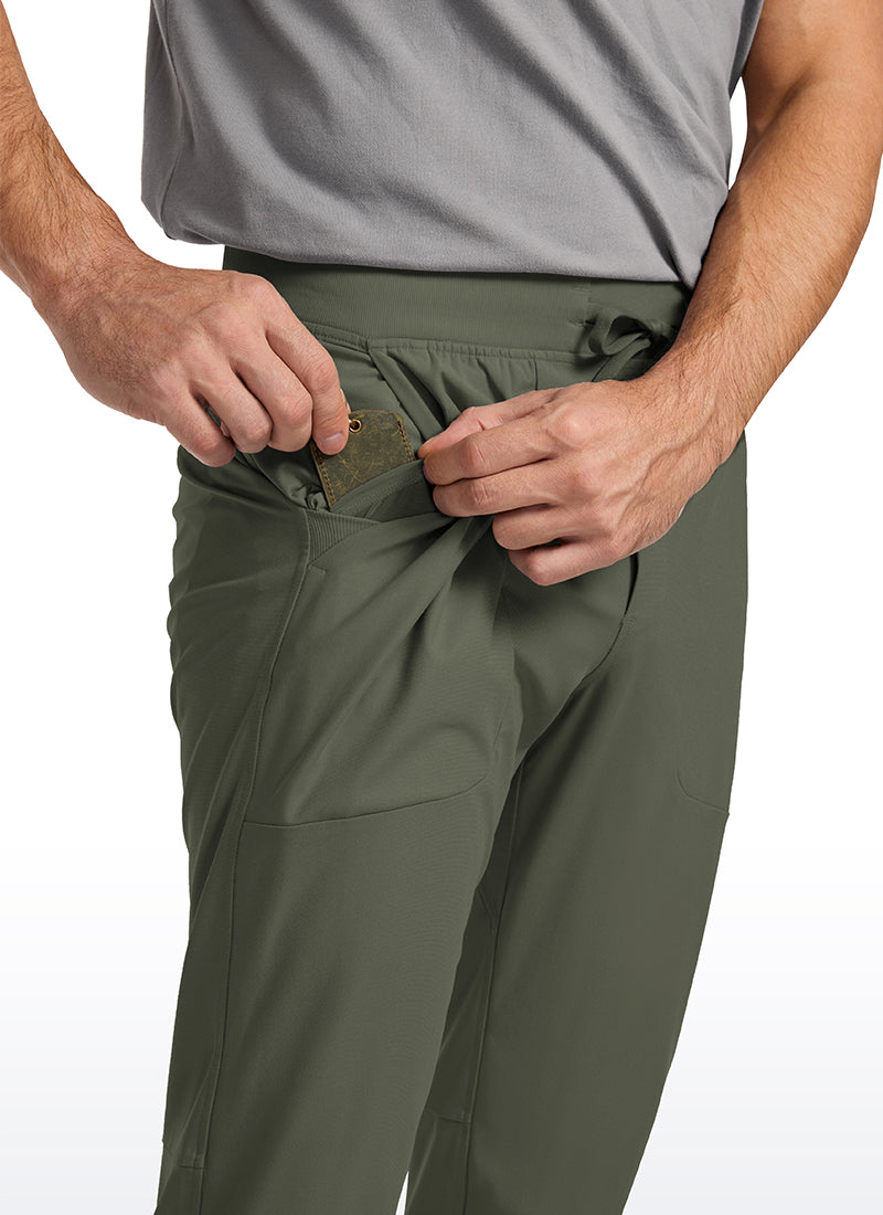 CRZ YOGA Mens Work Slim Fit All-Day Comfort Golf Joggers 30'' Light Army Green
