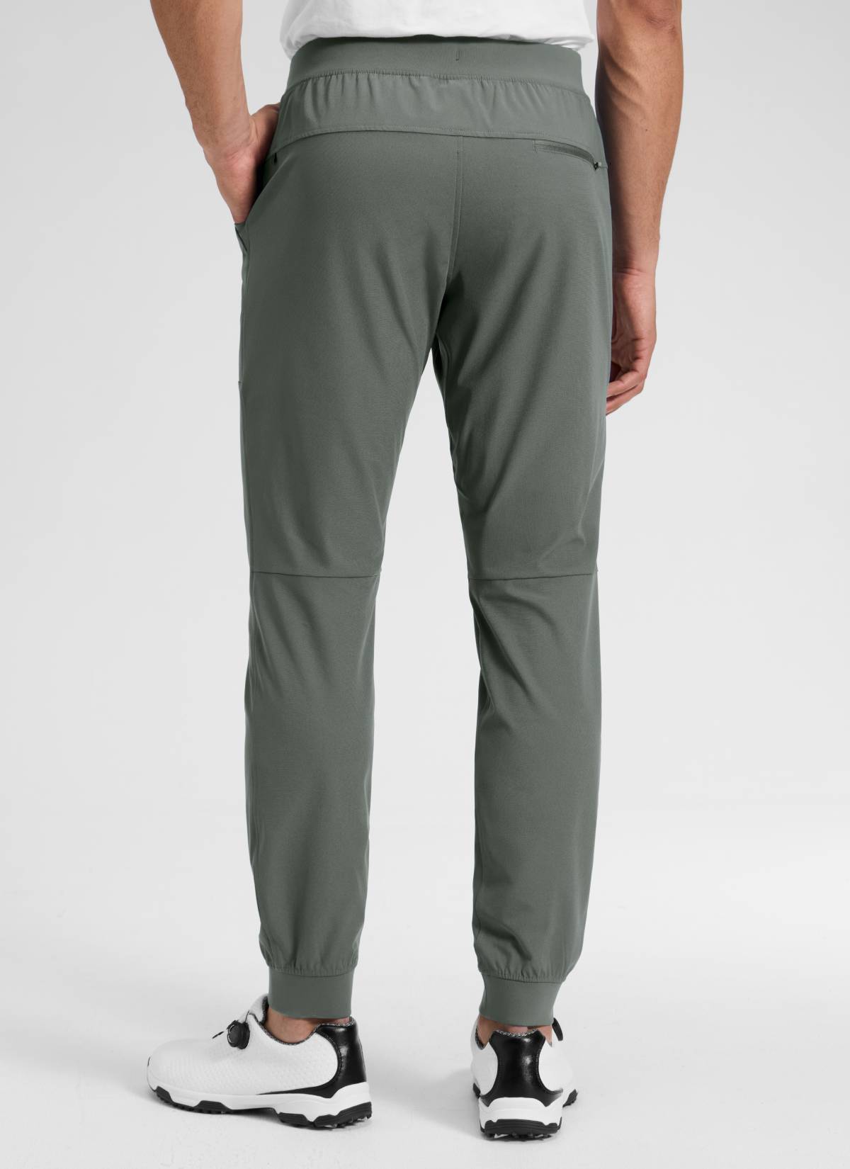 CRZ YOGA Mens Work Slim Fit All-Day Comfort Golf Joggers 30'' Grey Sage