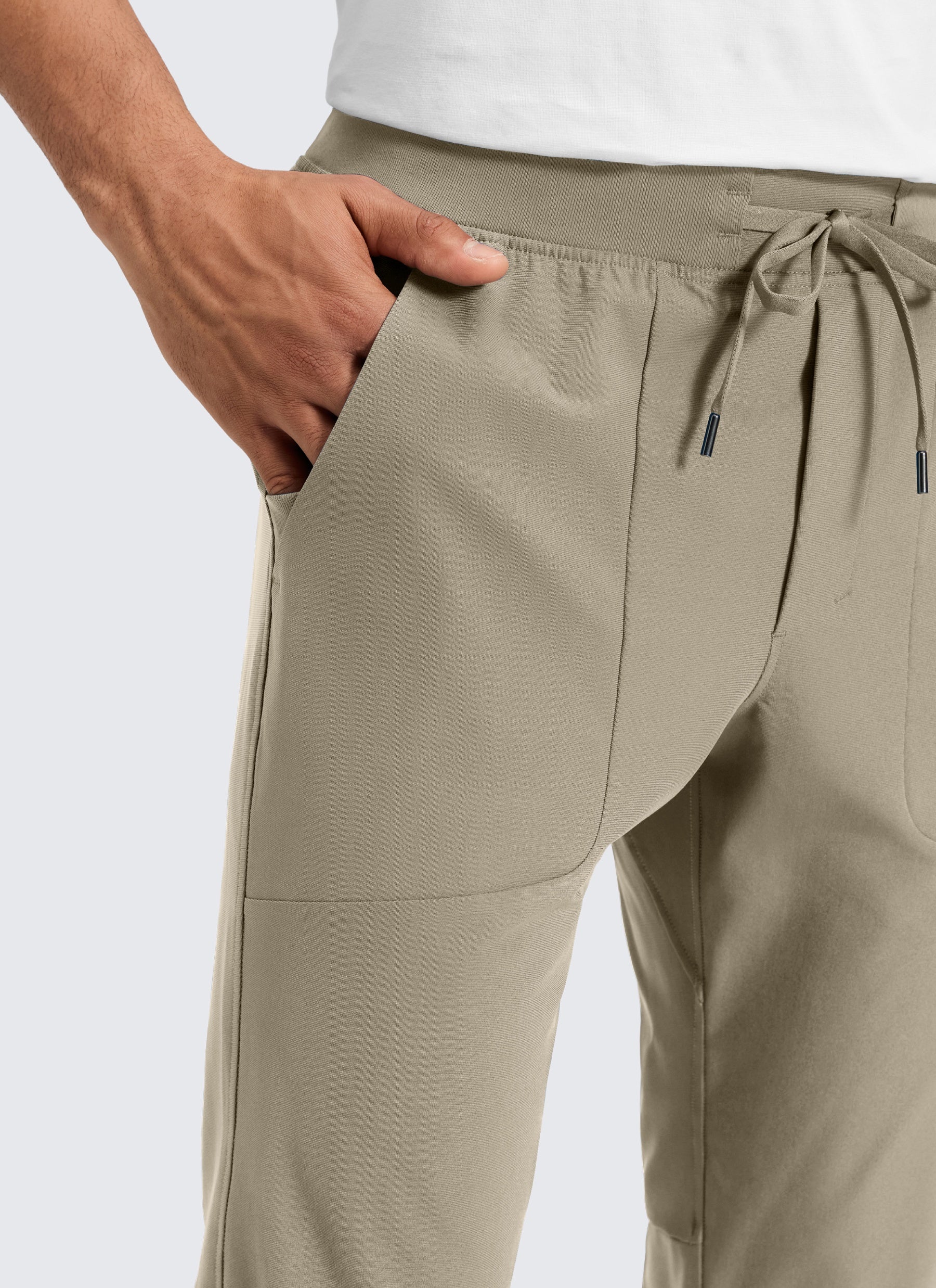 CRZ YOGA Mens Work Slim Fit All-Day Comfort Golf Joggers 30'' Oak
