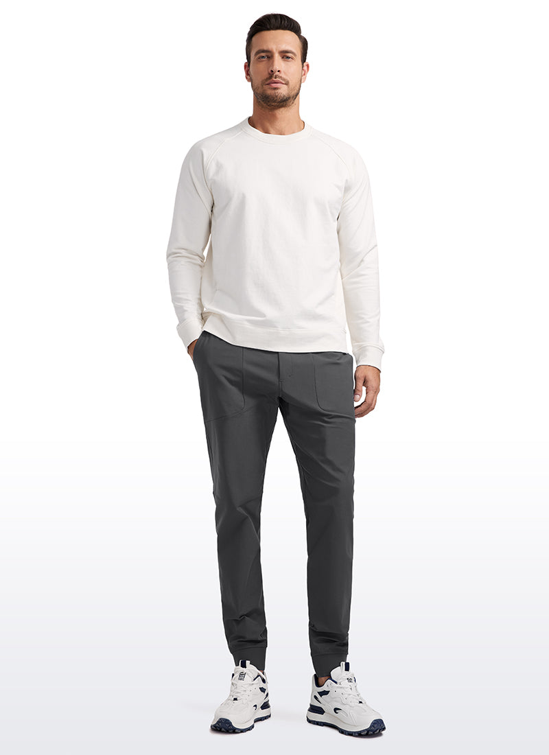CRZ YOGA Mens Work Slim Fit All-Day Comfort Golf Joggers 30'' Ink Gray @model_info:IL