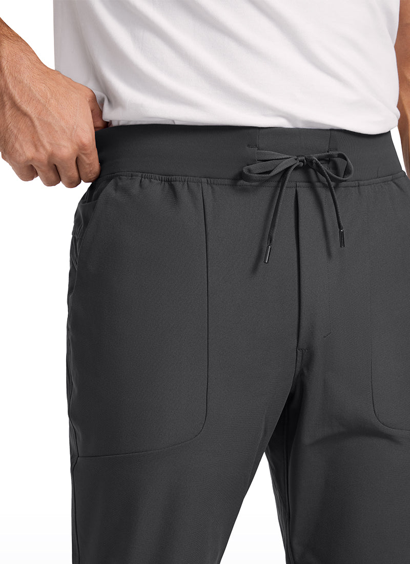 CRZ YOGA Mens Work Slim Fit All-Day Comfort Golf Joggers 30'' Ink Gray @model_info:IL